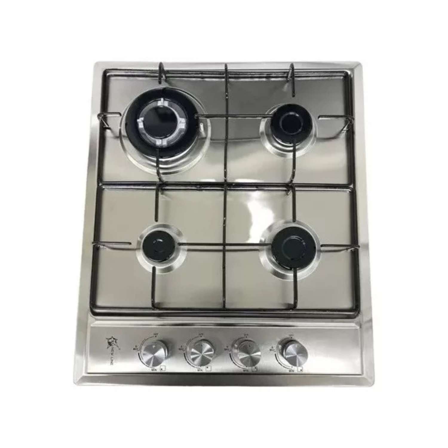 Casa Pagoda - Encimera A Gas Inox Con Chispero Cocina 4 Platos Color Plateado