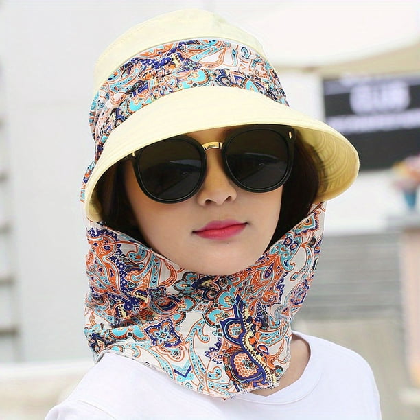 Stay Protected in Style: Outdoor Sports Women's Sun Hats with Wide Brim and Neck Shield Flap Cap!