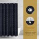 thumbnail image 2 of REGALWOVEN Conjunto de Cortinas de Ducha con Textura Geométrica 3D y Borlas, Cortina de Baño Impermeable con 12 Ganchos, Decoración Bohemia Azul Oscuro 72"W x 72"L, 2 of 7