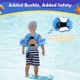 thumbnail image 3 of Chaleco de natación MoKo Cute Floaties para niños pequeños de 6 a 9 a 14 kg con silbato azul, 3 of 7