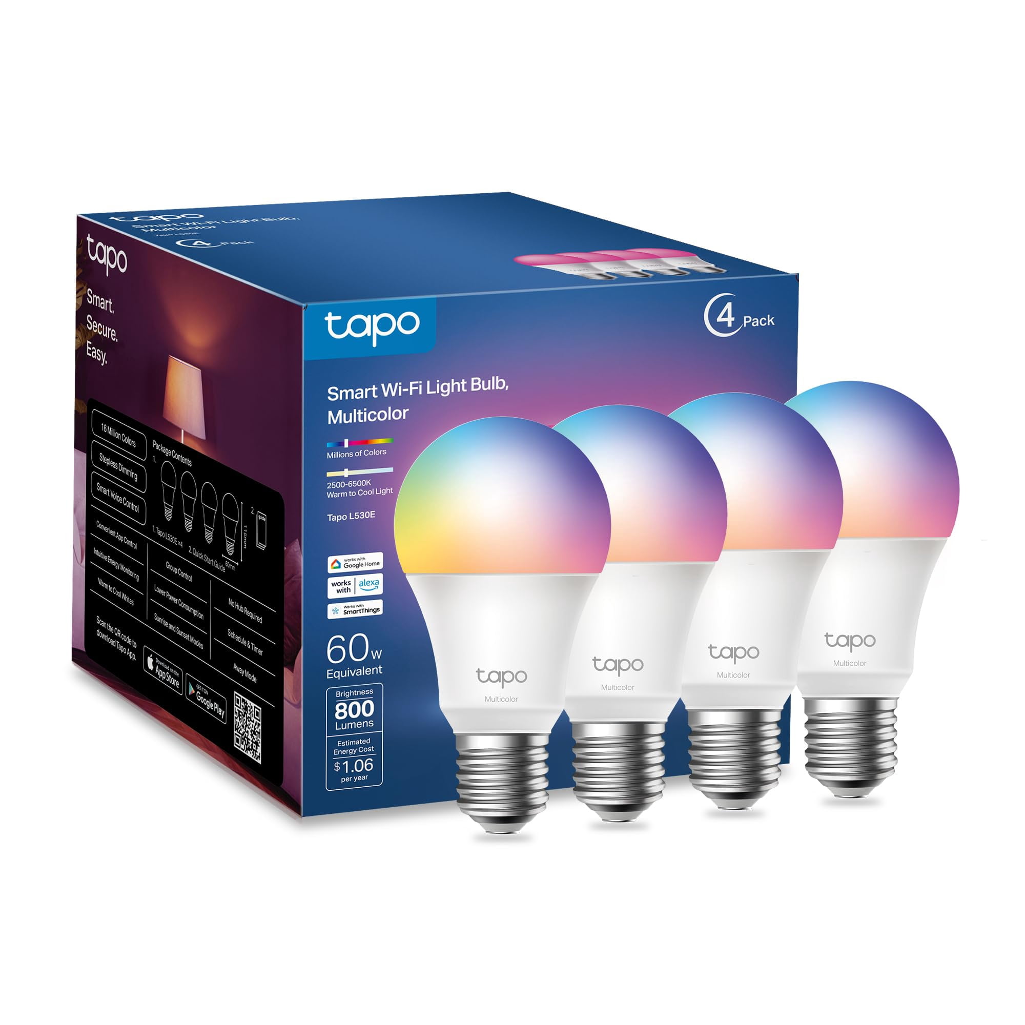 Bombillas Inteligentes Tp-link Tapo L530e Rgbw 16m Colores 800lm