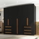 thumbnail image 5 of Closet Veneto 6 Puertsa 6 Cajones Negro, 5 of 5