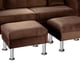 thumbnail image 4 of Sofa New Retro 3 Cuerpos Más 2 Pouf Felpa 12 Chocolate, 4 of 5