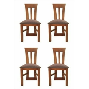 Koliat - Pack 4 Sillas Elegant Nogal Tapiz Café