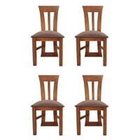 Koliat - Pack 4 Sillas Elegant Nogal Tapiz Café