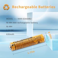 Goovalue88 - 6Pcs Ni Mh Aaa Batería Recargable Para Panasonic Hhr 65Aaabu 1 2V Batería De Reemplazo Para Teléfono Inalámbrico
