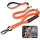 thumbnail image 2 of Correa resistente para perros grandes de hasta 40 kg, reflectante para entrenamiento de paseo, con amortiguación elástica y hebilla para cinturón de seguridad de coche, 2 asas acolchadas para mayor co, 2 of 8
