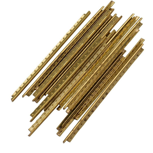 20 piezas de cables de traste de guitarra, alambre de traste de diapasón de alta resistencia de latón, alambre de traste de latón de color brillante 20 trastes
