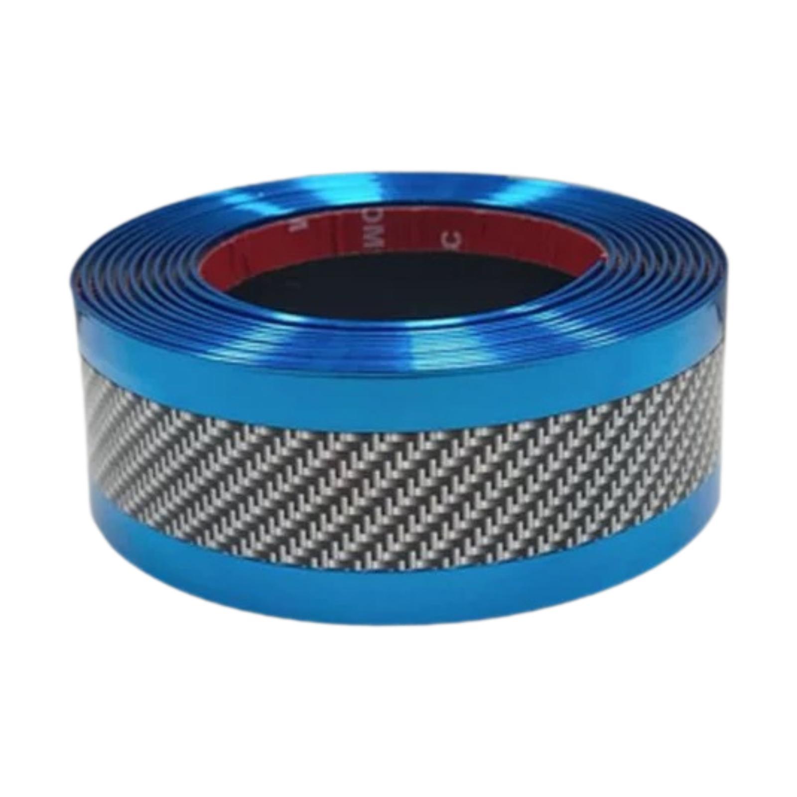 Magideal - Protector De Umbral De Puerta, Protección De Entrada Automotriz, Anticolisión, Antirayaduras, Accesorio Para Vehículos, Camión, Material De Fibra De C Azul