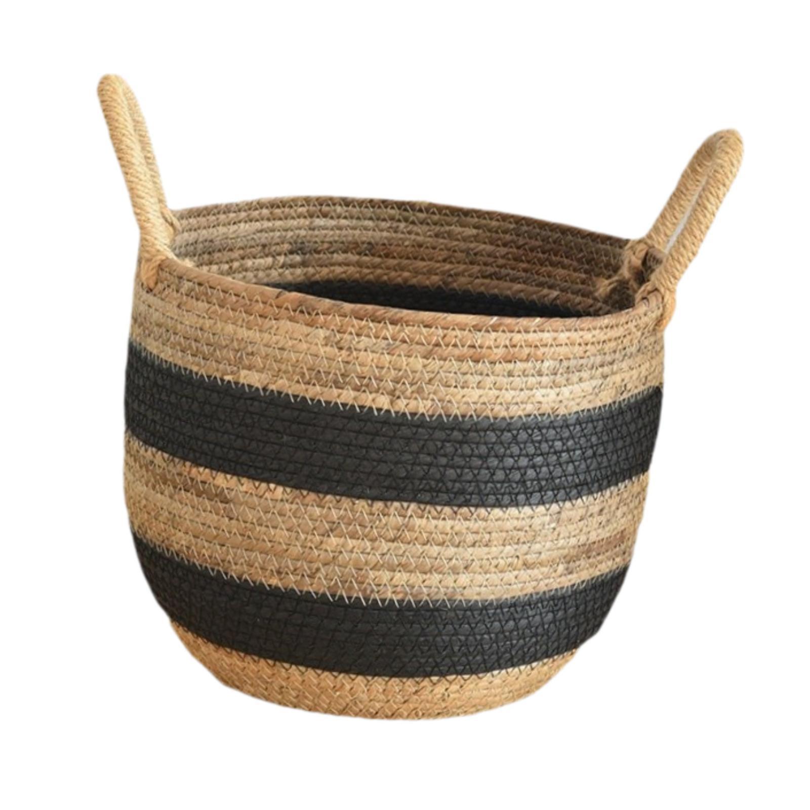 Magideal - Cesta Tejida Para Plantas, Contenedor De Almacenamiento, Organizador De Artículos Diversos, Bolsa De Lavandería, Maceta Para Plantas, Cesta Tejida De S