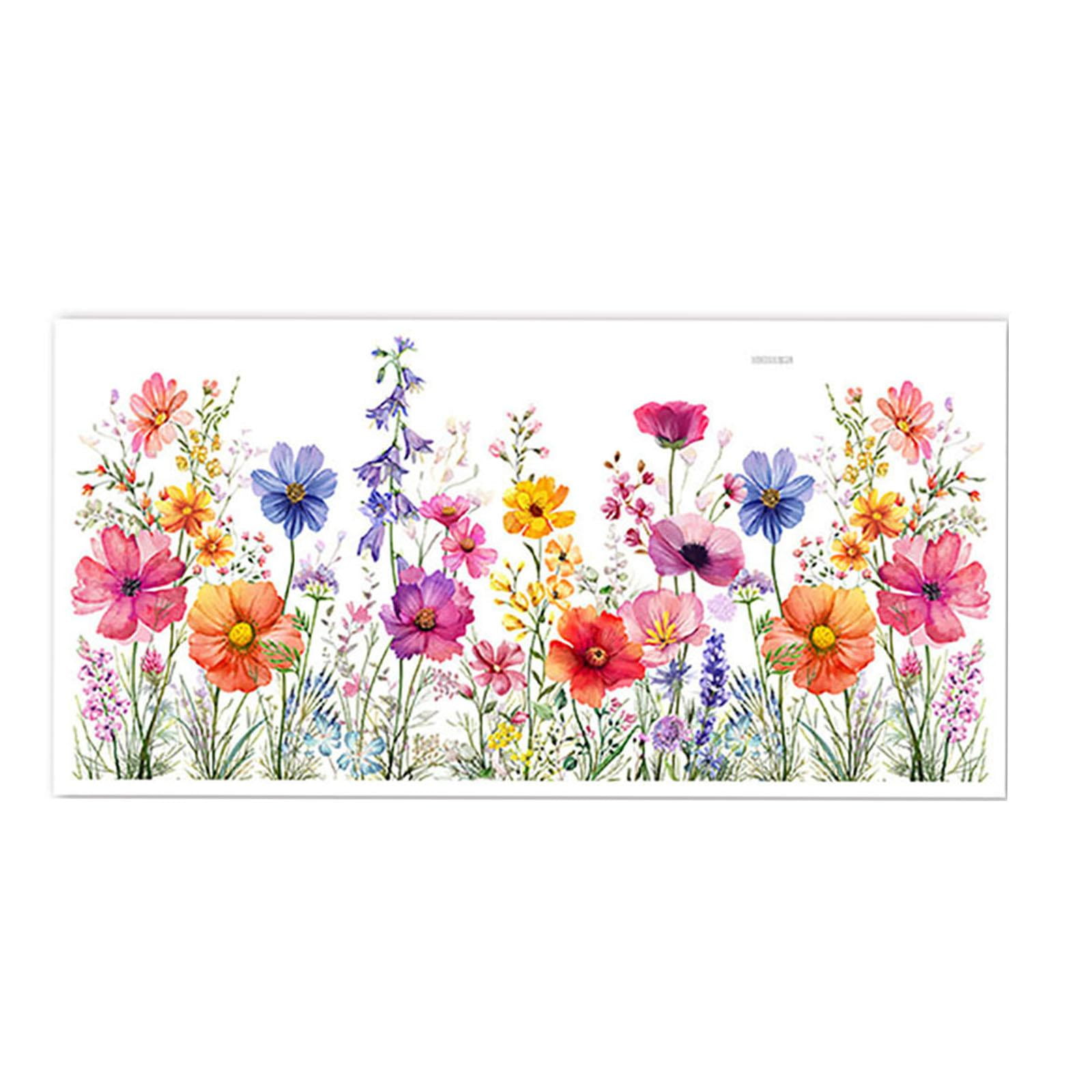 Bothyi - Adhesivo De Pared Con Diseño De Flores, Mural Artístico Para El Hogar, Dormitorio, Baño, Puerta, Papel Tapiz De Pvc