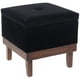 thumbnail image 1 of Pouf Baúl Emilia Negro Felpa 45x45x46 cm, 1 of 3