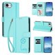thumbnail image 2 of Funda Cartera Trébol para iPhone 17e/iPhone 16e con Ranuras Tarjetas y Carga Inalámbrica Verde menta, 2 of 6