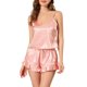 thumbnail image 1 of INSPIRE CHIC Conjunto de Pijamas de Satén para Mujer con Camiseta de Tirantes y Pantalones Cortos S Rosa, 1 of 6