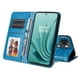 thumbnail image 4 of Funda tipo cartera FOXDOCK para OnePlus Nord 3 , diseño girasol en relieve, cuero PU, cierre magnético, soporte y tarjetero, 4 of 5