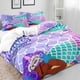 thumbnail image 3 of 3PCS Pink Bedding White Duvet Cover Full Kids Bedding Gold Glitter Crown Castle Fairy Tale Princess Comforter Bedspread Quilt Cover, 3 of 5