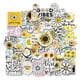 thumbnail image 2 of 50 Removable Waterproof Small Daisy Slogan Stickers For Luggage Notebook Water Cup Computer Skateboard Guitar Helmet Stickers, 2 of 2