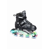 Genérico - Patines En Línea Rollers Ajustables Talla 35-38, Negro