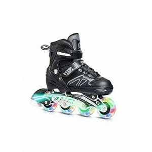 Genérico - Patines En Línea Rollers Ajustables Talla 35-38, Negro