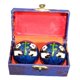 thumbnail image 2 of Bolas De Masaje De 2 Piezas Con Caja De Almacenamiento Bolas De Baoding Para Personas De Mediana Edad Panda Blue, 2 of 5