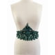 thumbnail image 3 of Aplicación de encaje con pedrería, cuentas y lentejuelas para coser, verde, 3 of 5