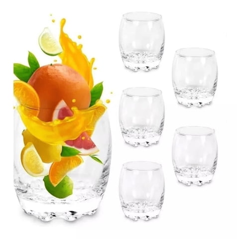 Genérico - Set 6 Vasos Bajos Vidrio Napoles Allegra 290Ml