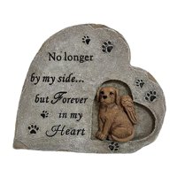 Ioensy - Adorno De Piedra Conmemorativo Para Perro Mascota, Jardín En Forma De Corazón, Marcador Para Perro Exterior, Tumba