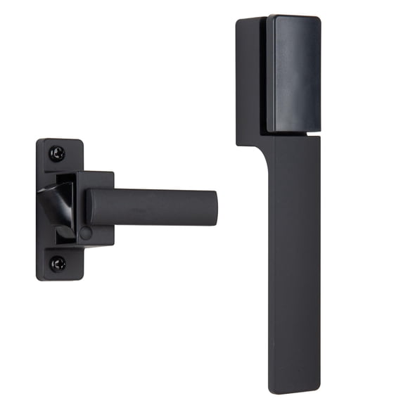 Pantalla y manija para puerta contra tormentas Wright Products, color negro moderno