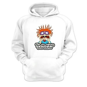 Genérico - Polerón Canguro Carlitos Dibujos Animados Blanco Talla Xs Unisex