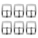 thumbnail image 1 of Uxcell Hebilla de Una Punta, 6 Piezas 0.6 Pulgadas Hebilla de Rodillo de Metal Ajustable Barra Central Ovalada, 1 of 5