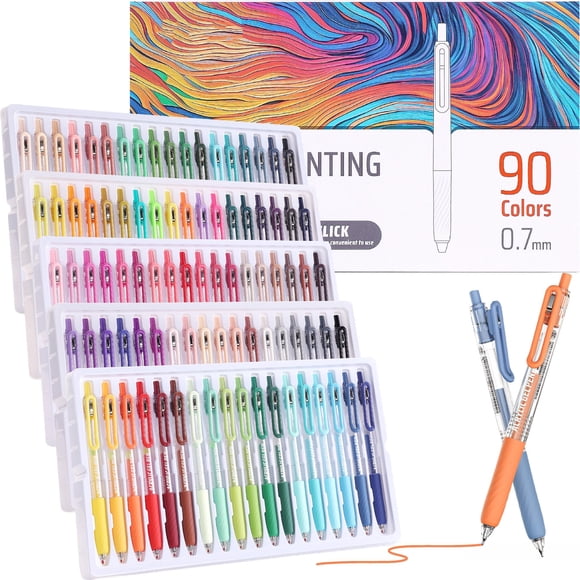 Bolígrafos de Gel PHOSYNDYE 90 colores punta fina 0,7 mm