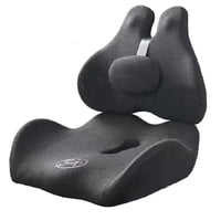 Newo - Cojín Y Respaldo Lumbar Para Coxis Silla Y Automóvil