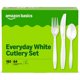 thumbnail image 1 of Amazon Basics Disposable Everyday White Assorted Cutlery Set, 1 of 3