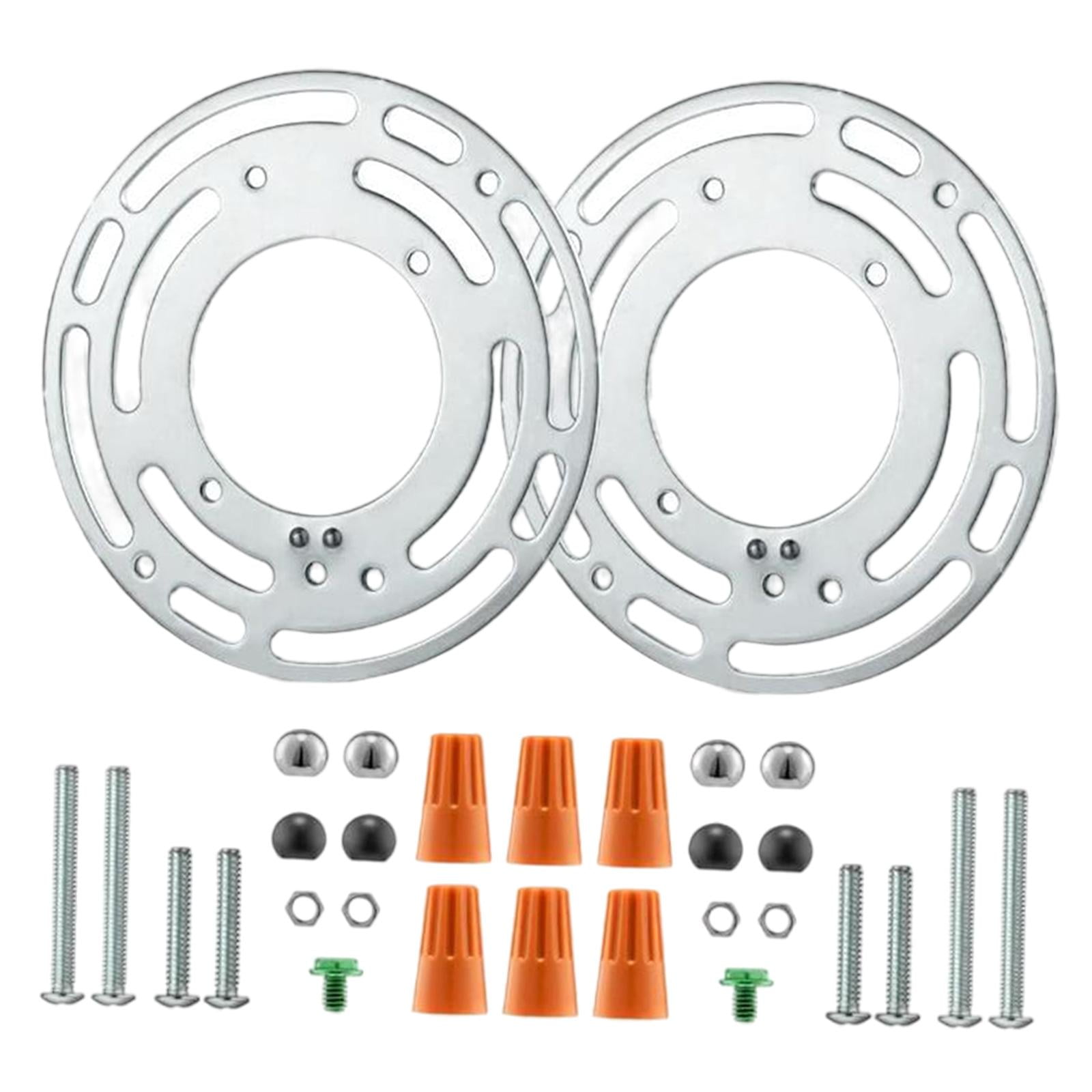 Magideal - 2 Soportes De Montaje Para Luminarias De 4 Pulgadas De Diámetro, De Hierro, Con Placa De Barra Transversal Con Tornillo Para Montaje En Pared, Lámpara