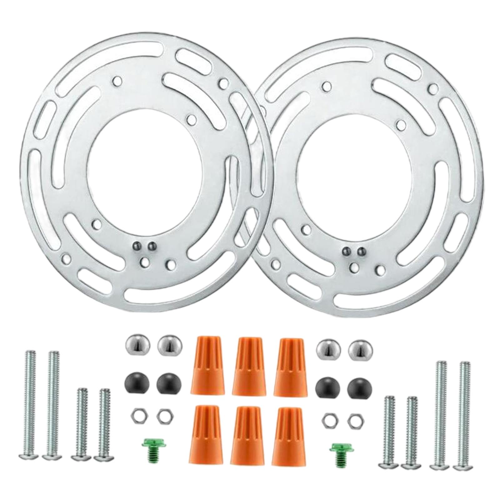 Magideal - 2 Soportes De Montaje Para Luminarias De 4 Pulgadas De Diámetro, De Hierro, Con Placa De Barra Transversal Con Tornillo Para Montaje En Pared, Lámpara