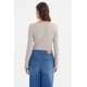 thumbnail image 3 of Polera Mujer Escote Bardot Rib Gris, 3 of 4