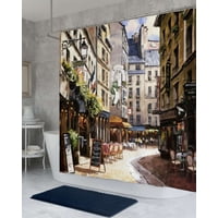 Mylhogar - Cortina De Baño Tela Género + Forro Impermeable