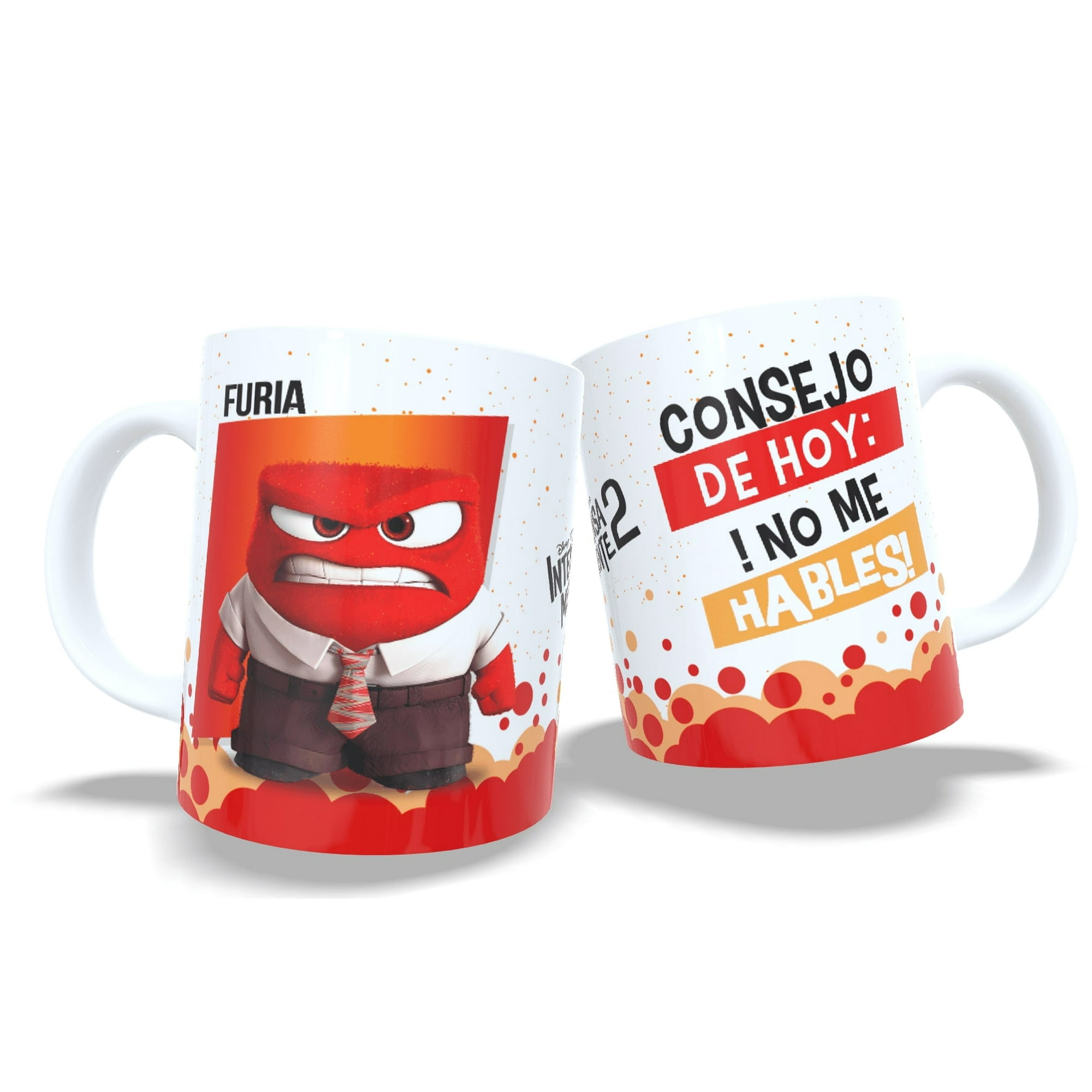Arumistorechile - Tazon Taza Colección Intensamente 2 Frases - Furia