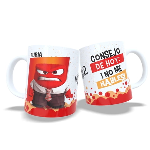 Arumistorechile - Tazon Taza Colección Intensamente 2 Frases - Furia