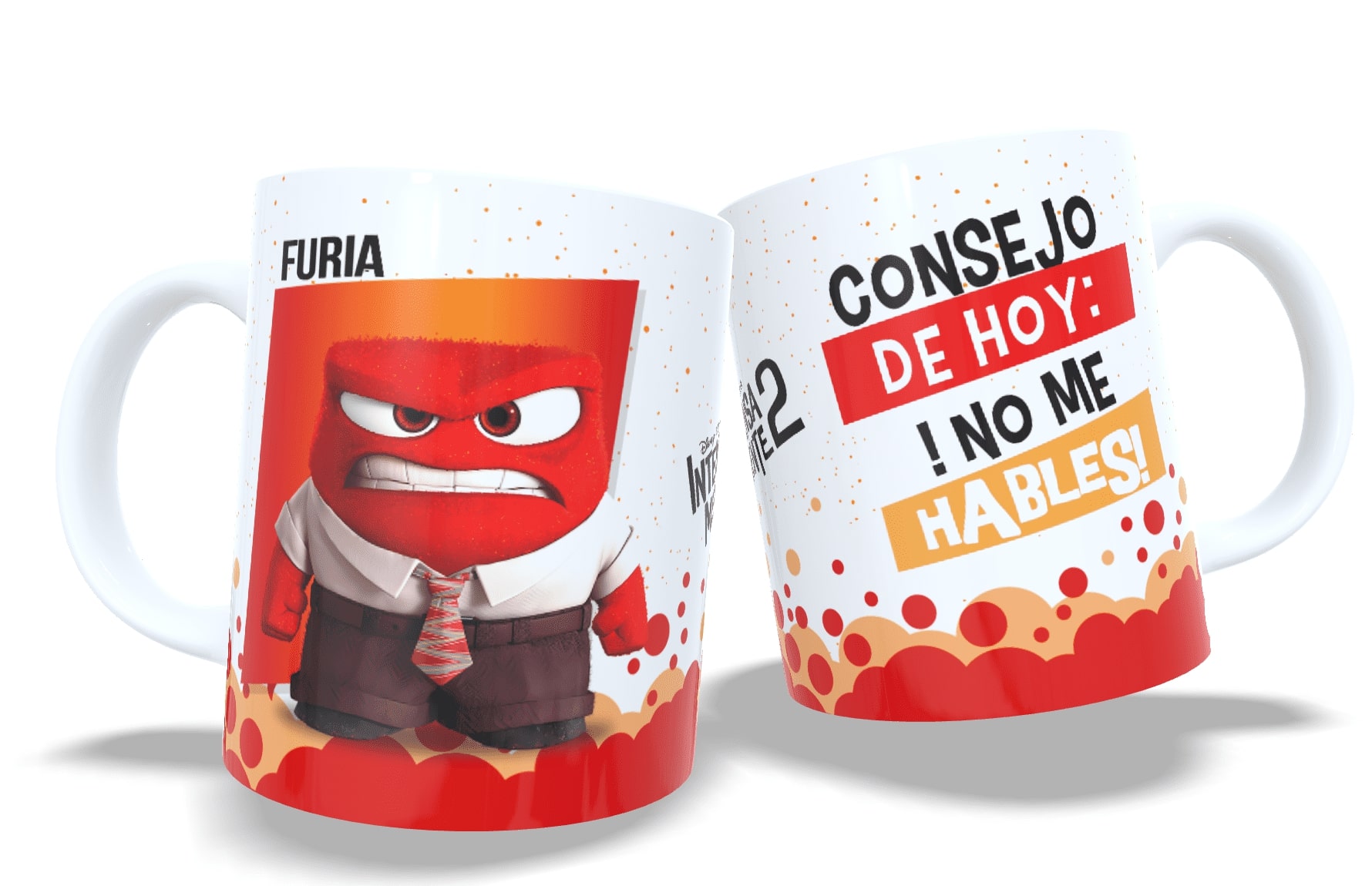 Arumistorechile - Tazon Taza Colección Intensamente 2 Frases - Furia