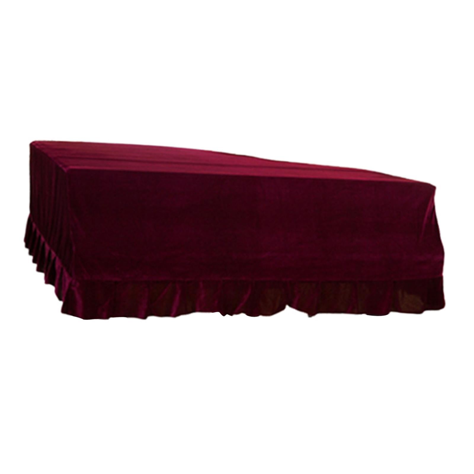 Magideal - Cubierta De Piano A Prueba De Polvo Decorativo, Suave, Fácil De Limpiar, Cubierta De Piano De Triángulo Completo, Cubierta De Protección Del Triángulo Rojo