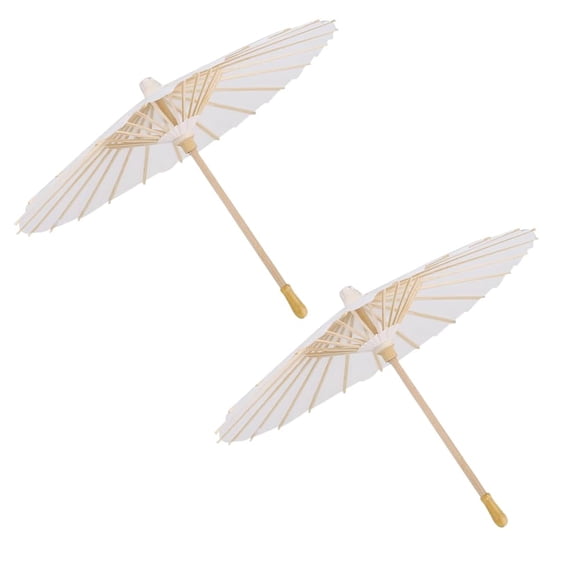 Paraguas UtySty Pack de 2, 38 cm, Blanco, Plegable DIY