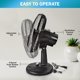 thumbnail image 3 of Ventilador de mesa EZ-CHILL SB-MTSH05-BLK, 30 cm, 3 velocidades, oscilante, negro, 3 of 6