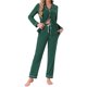 thumbnail image 1 of INSPIRE CHIC Conjunto de Pijamas para Mujer Manga Larga Abotonado Cuello con Muesca Ropa de Descanso y Pantalones con Cordón y Bolsillos XX-Large Verde Oscuro, 1 of 6