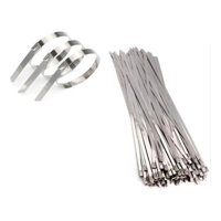 Genérica - 100 Flejes Metálicos C/ Hebilla Seguridad 4.6 X 200Mm Zuncho