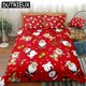 thumbnail image 1 of Merry Christmas Bedding Set Santa Claus Duvet Cover Set Winter RedSnowman Bedclothes Black Gold Elk Quilt Cover Set, 1 of 5