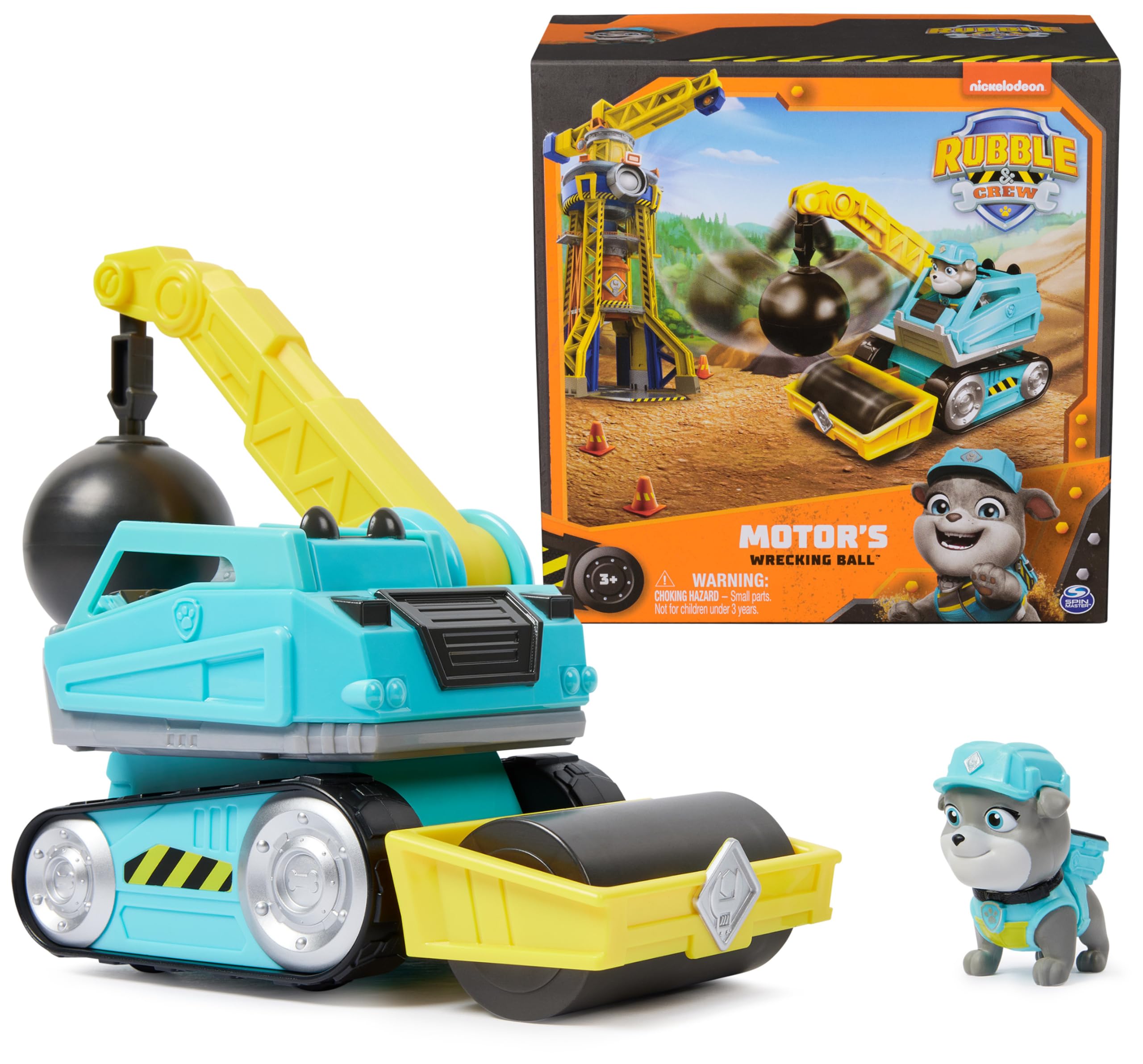 Wrecking Ball De Toy Truck Rubble & Crew Motor Con Figura De Acción
