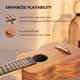 thumbnail image 5 of Ukelele de concierto TOM 23 Sapele con correa, bolsa de transporte y cejilla, 5 of 7