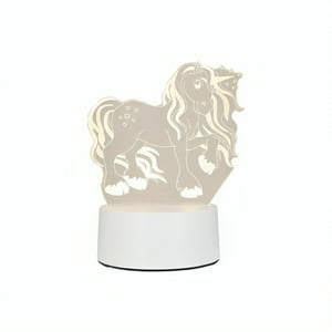 Genérico - Lámpara Led De Mesa 3D Usb Luz Pony Unicornio