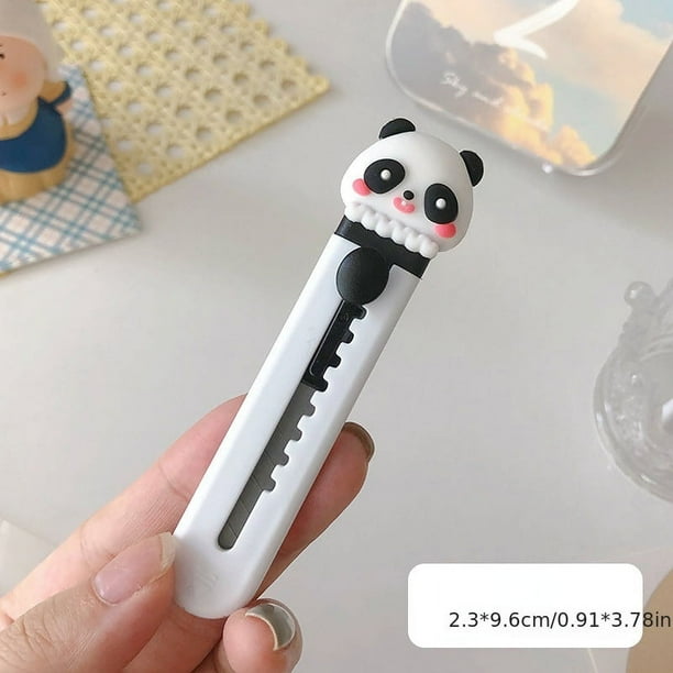 Get Your Work Done with Style and Fun with Kawaii Cartoon Animals Mini Portable Ulity Knife Box Cutter Pocket Stretch Paper Cutters